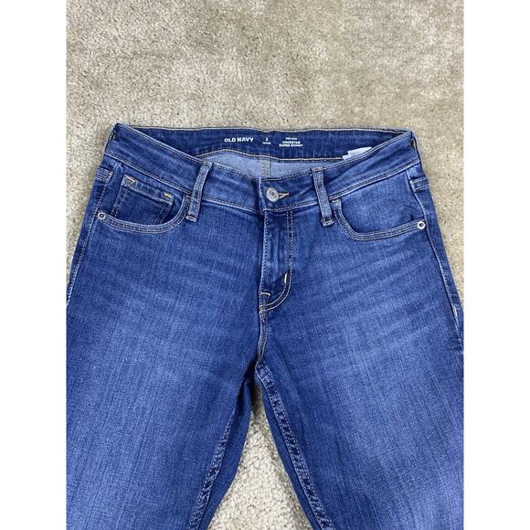 Old Navy Womens Size 2 Petite Rockstar Super Skinny Whiskered Blue Jeans #662 - Picture 2 of 11